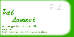 pal lommel business card